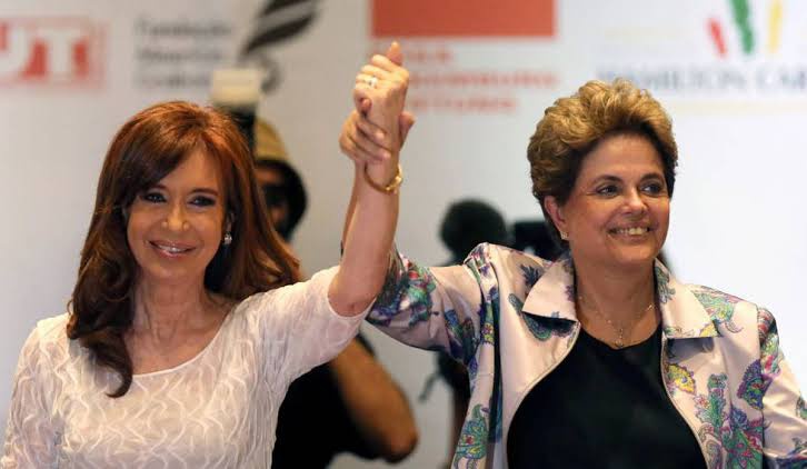 Cristina Kirchner e Dilma Rousseff em evento em São Paulo