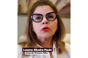 Losane Silveira Paulo, irmã de Firmino Filho(Reprodução)