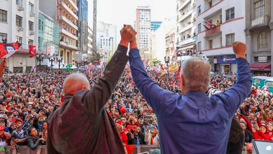 Lula e Requião em Curitiba