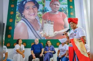 Lula em conversa com mulheres no Maranhão(Reprodução)