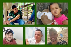 Bebê e outras quatro pessoas são assassinadas a tiros em chacina(Montagem Pensar Piauí)