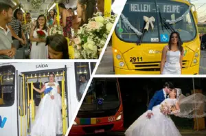 Casamento em ônibus(Divulgação)