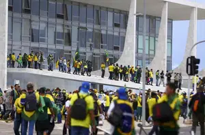 Manifestantes invadem Congresso, STF e Palácio do Planalto(Marcelo Camargo/Agência Brasil)