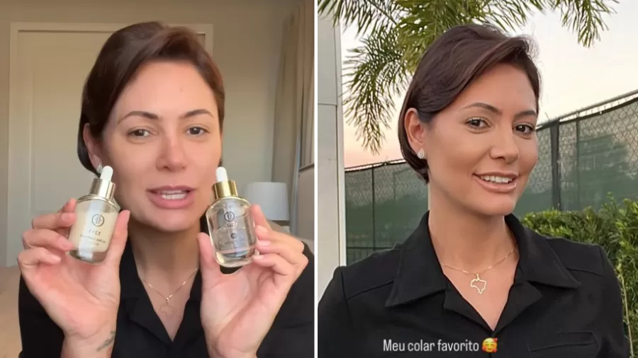 Vídeo: Michelle Bolsonaro vira vendedora de cosméticos no Instagram