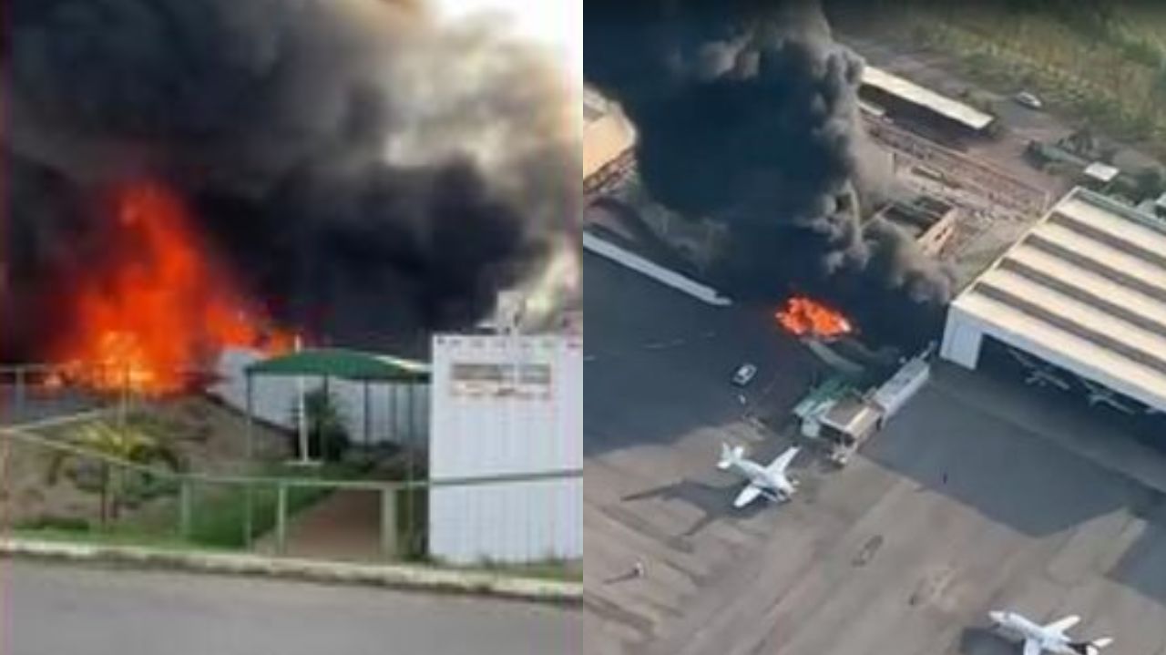 Vídeo: Avião cai e explode em Cuiabá; 2 pessoas morreram