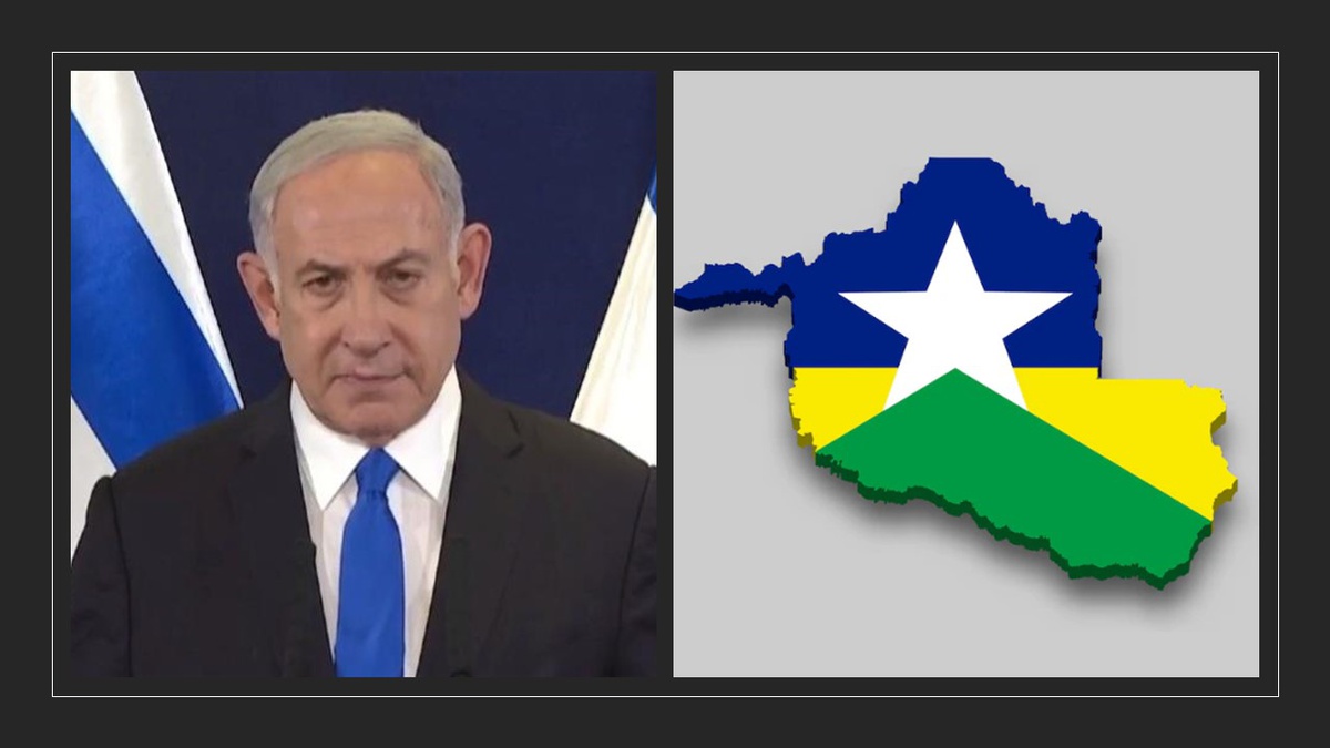 Benjamin Netanyahu e mapa de Rondônia
