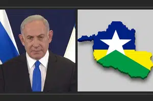 Benjamin Netanyahu e mapa de Rondônia(Montagem pensarpiaui)