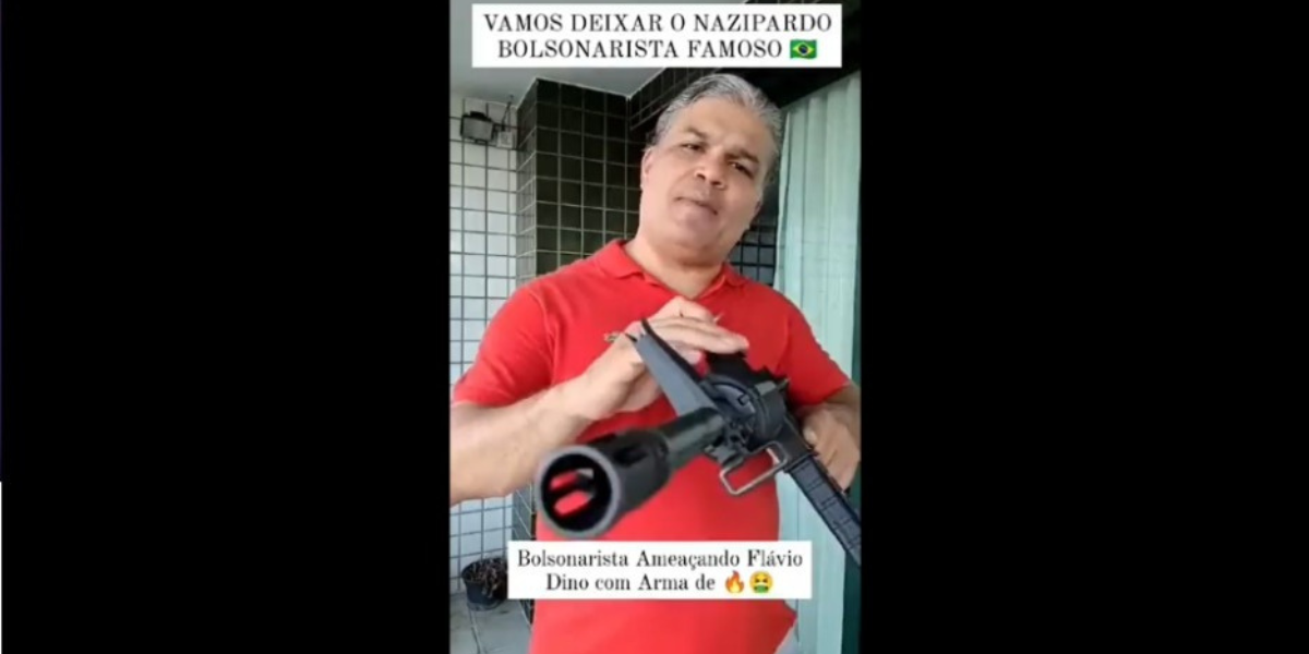 Bolsonarista usa fuzil e espingarda para ameaçar o ministro da Justiça, Flávio Dino