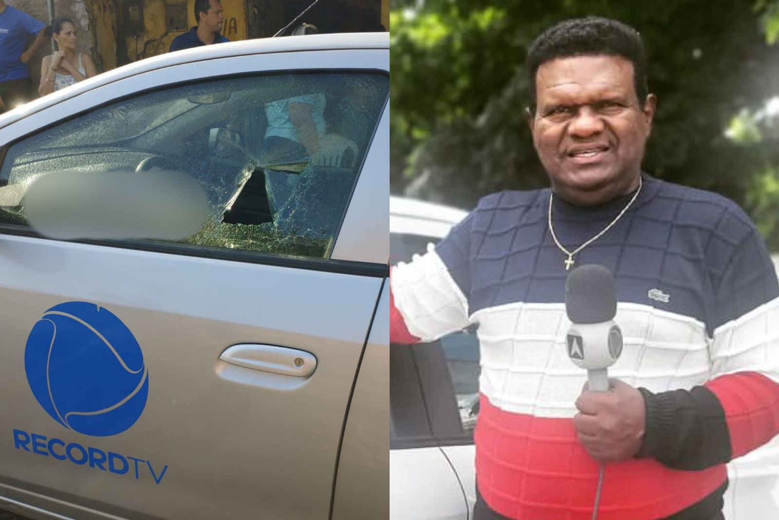 Carro da TV Antena 10 é alvo de tiros em Teresina; Thonny Black estava no veículo