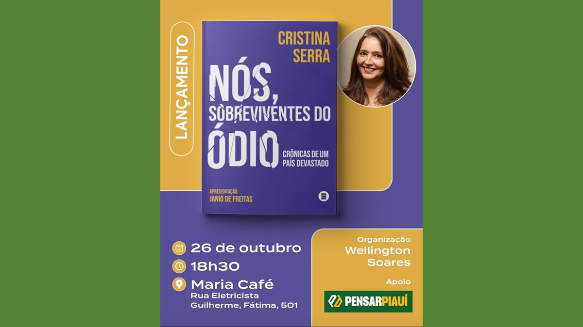 Cristina Serra lança livro em Teresina
