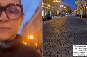 Gabriela Duarte fez postagem nas redes chegando em Praga(Reprodução/instagram)