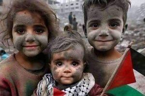 Crianças palestinas(IA)