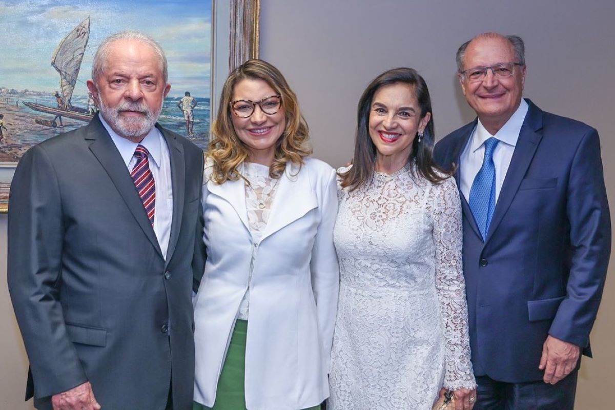 Lula, Janja, Lu e Geraldo Alckmin