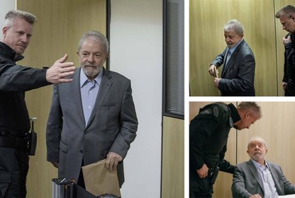 Lula preso e na companhia de  Jorge Chastalo Filho