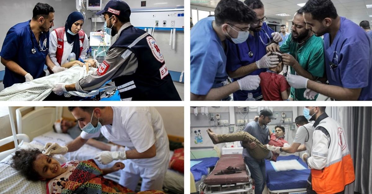 Médicos em ação na faixa de Gaza