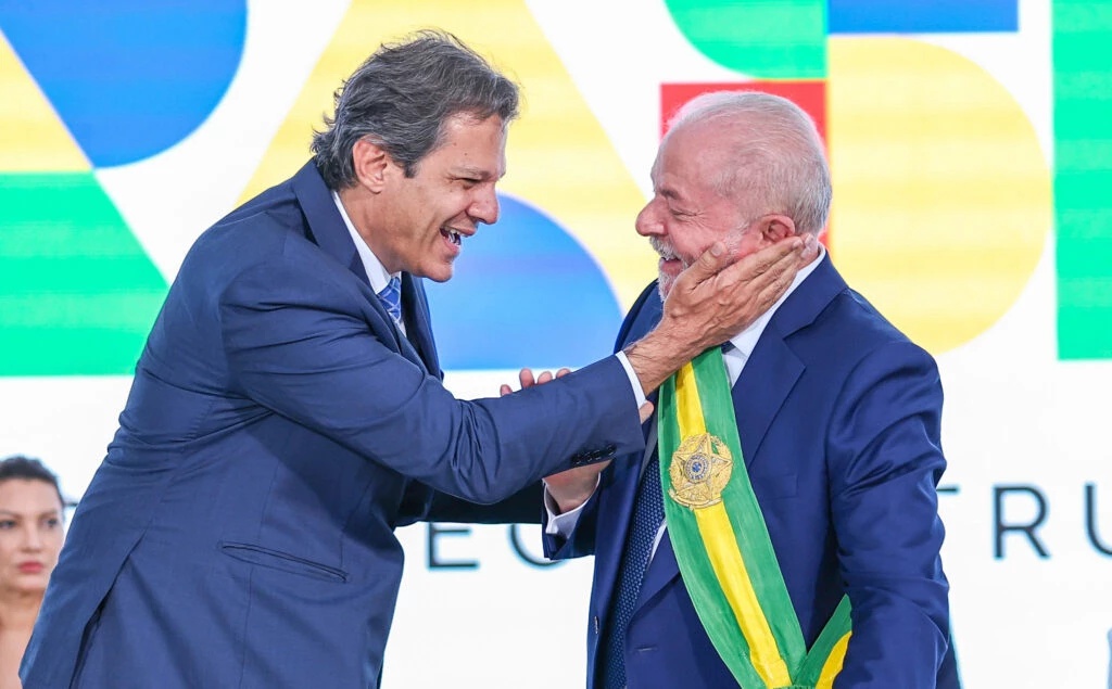 Haddad, ministro da Fazenda, e o presidente Lula.
