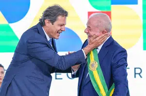 Haddad, ministro da Fazenda, e o presidente Lula.(Reprodução)