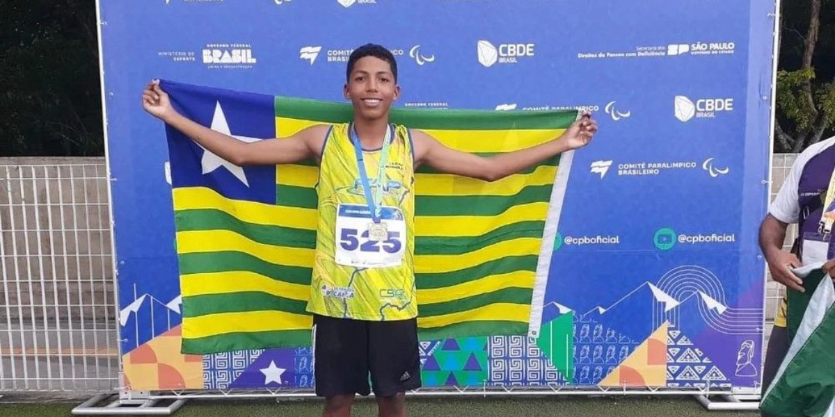 João Pedro entra para a história como o vencedor do primeiro ouro paralímpico escolar do Piauí