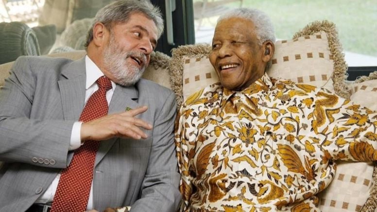 Lula e Nelson Madela, em 2008