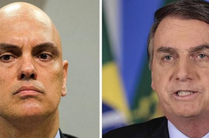Moraes e Bolsonaro(Reprodução)