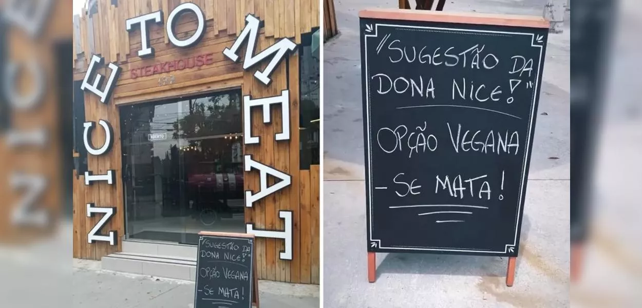 Churrascaria em Santos sugere que veganos ‘se matem’