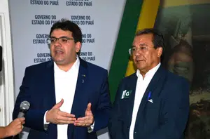 O governador Rafael Fonteles e o secretário de Transportes, Jonas Moura(Ccom)