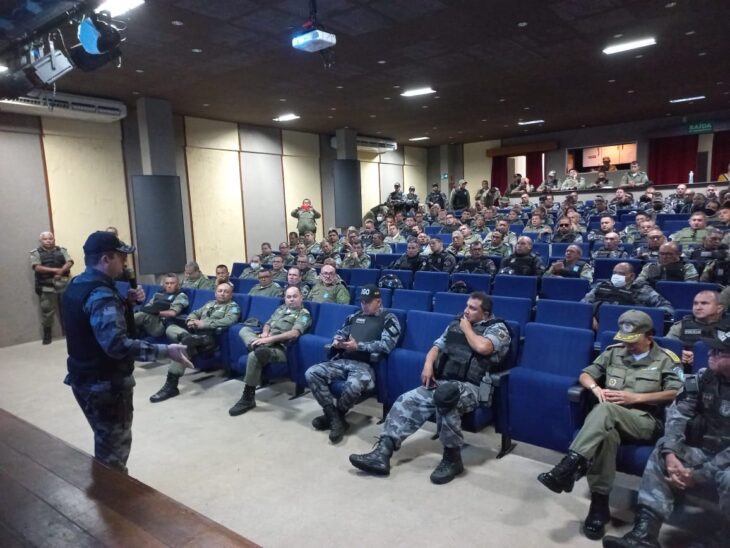 Reunião com o comandante-geral da Polícia Militar, coronel Scheiwann Lopes