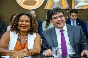 Ministra Margareth Menezes e o governador Rafael Fonteles(Reprodução/CCOM)