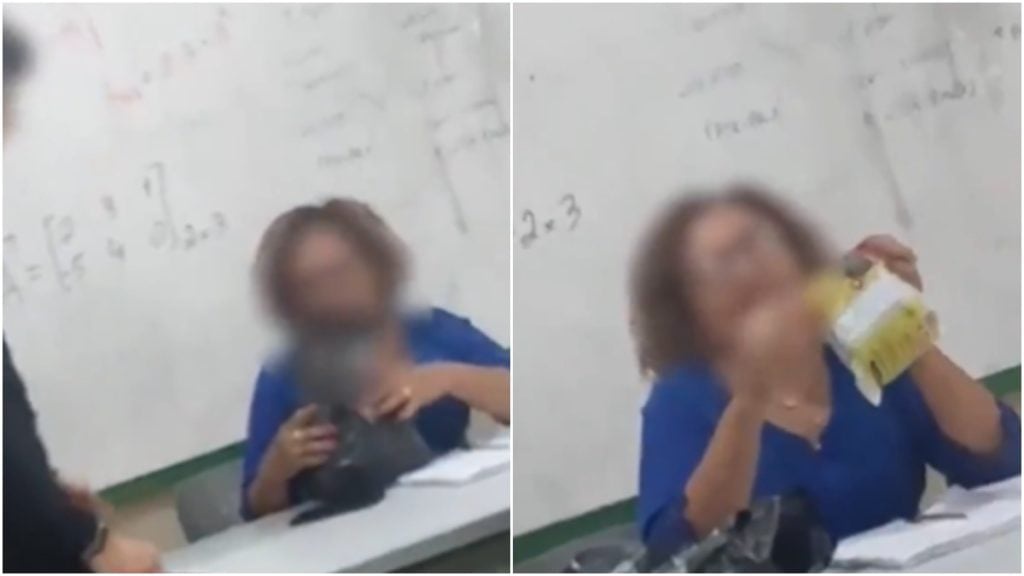 Segundo relato de estudante, a mulher foi vista chorando após a atitude do aluno