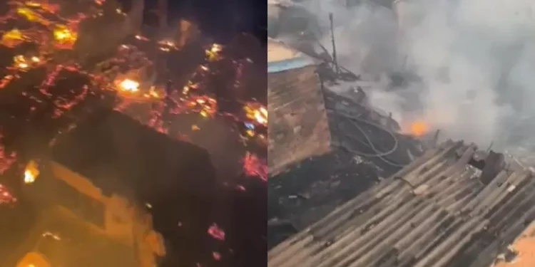 Incêndio de grandes proporções atinge favela do Pau Queimado em SP
