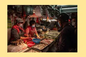Mercado em em Wuhan(Anthony Kwan/Getty Images)