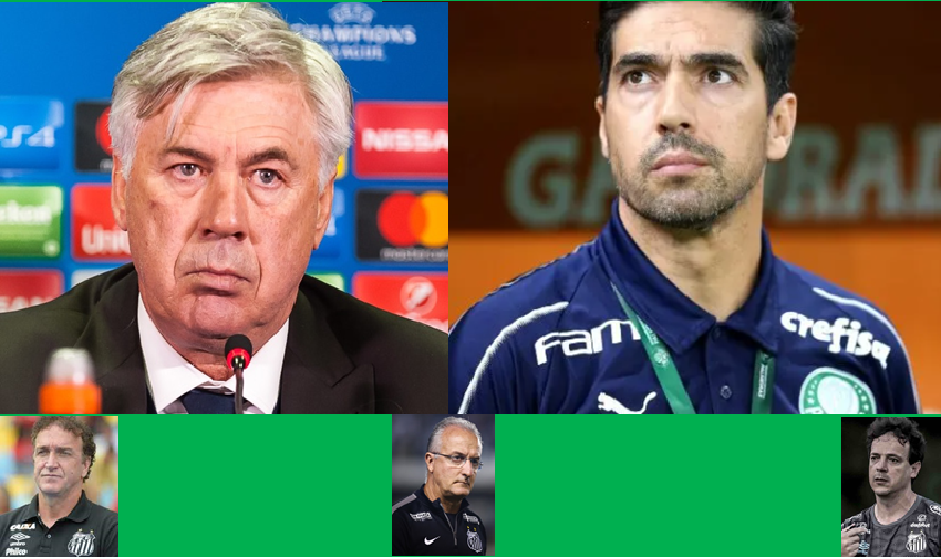 Abel Ferreira e Carlo Ancelotti são os favoritos dos torcedores para a Seleção