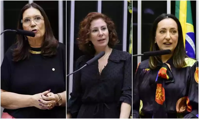 Bia Kicis (PL-DF), Carla Zambelli (PL-SP) e Rosângela Moro (União-SP).