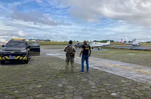 Flagrante realizado no Aeroporto Internacional de Belém pela PM(Reprodução)