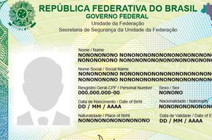 Imagem do novo modelo da carteira de identidade nacional(Reprodução)