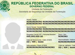 Imagem do novo modelo da carteira de identidade nacional