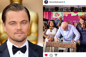 Leonardo DiCaprio publica foto elogiando Lula(Montagem Pensar Piauí)