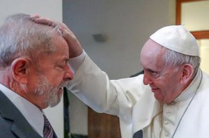 Lula e papa Francisco(Ricardo Stuckert)