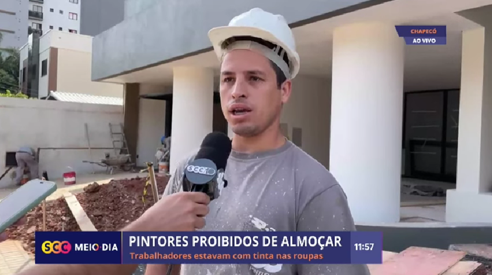 Vídeo: pintor é impedido de almoçar em restaurante de SC: “roupa suja”