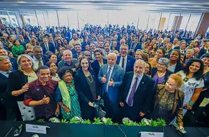 Presidente Lula, conselheiros e conselheiras na primeira reunião do CDESS -(Reprodução/Ricardo Stuckert)