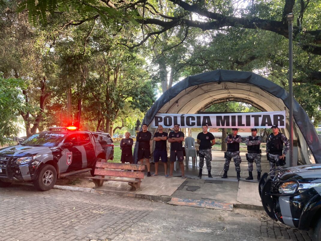 Secretaria de Segurança instala Posto de Comando na Praça da Bandeira no centro de Teresina