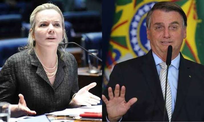 Gleisi Hoffmann e Bolsonaro