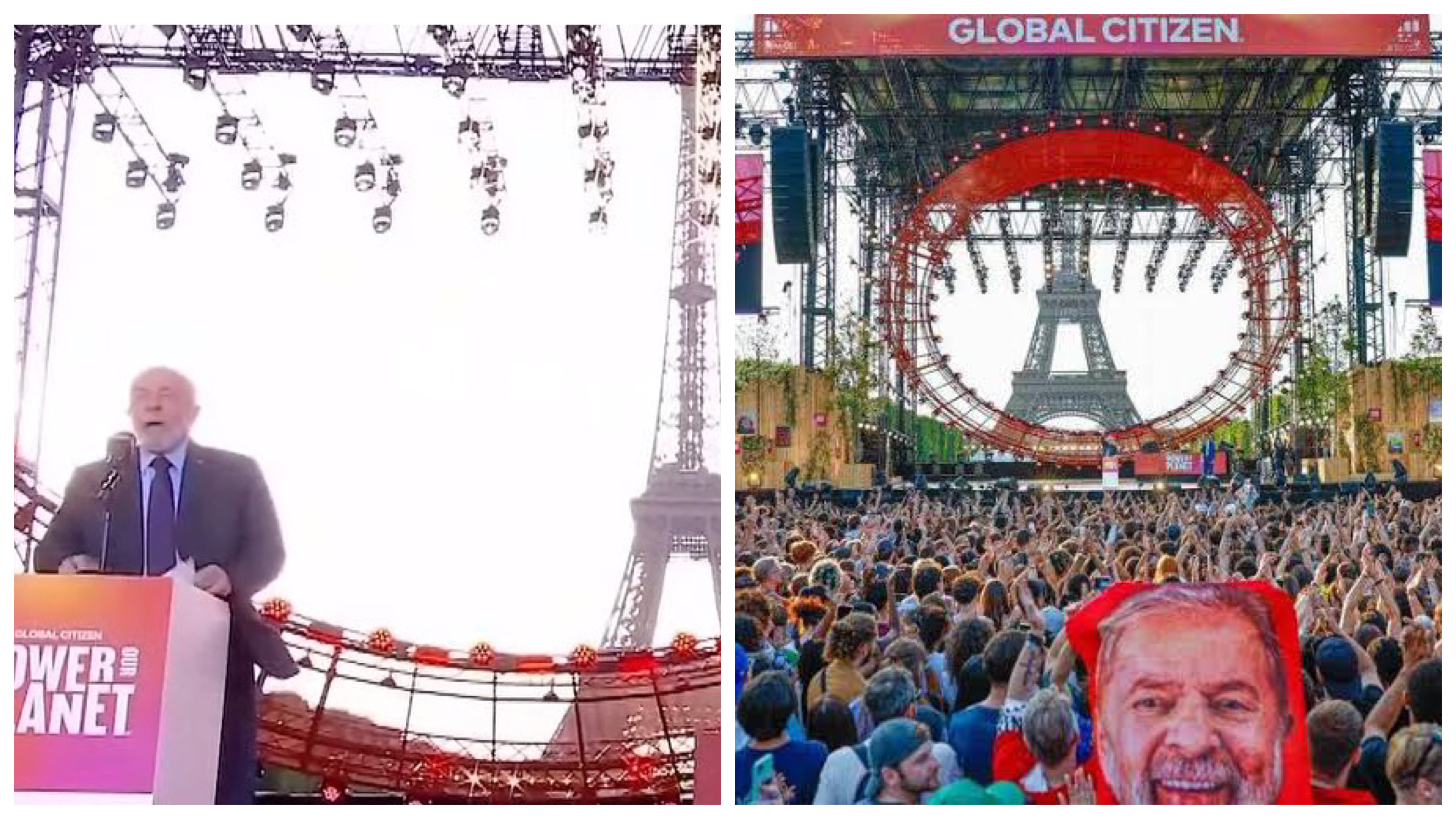 Vídeo: Lula discursa para multidão em festival na Torre Eiffel, em Paris