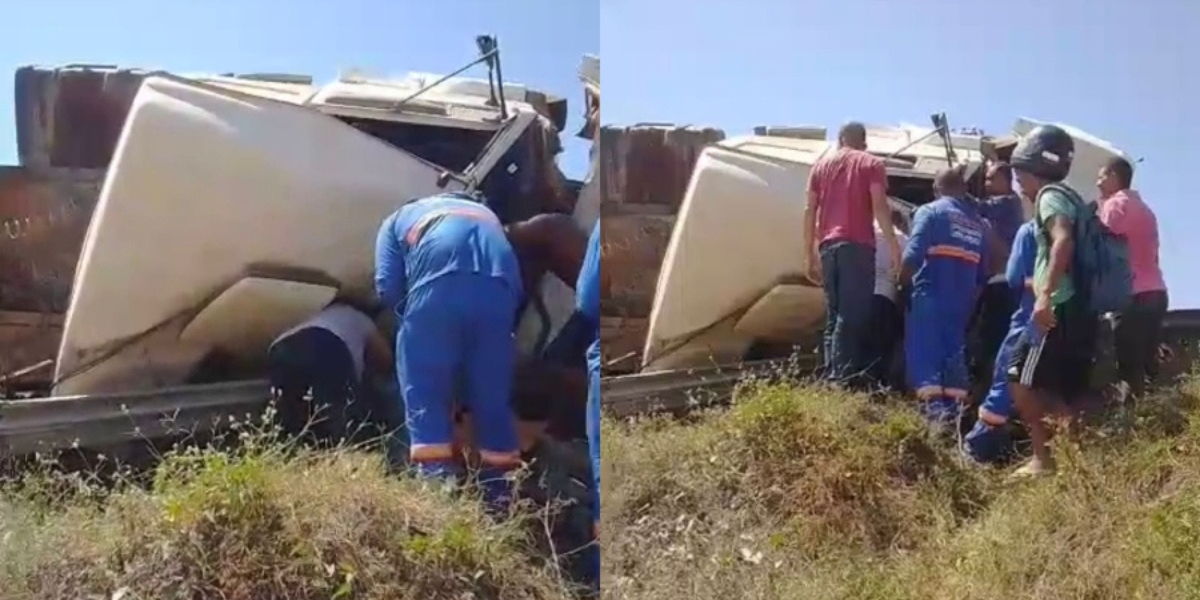 Motorista de carreta morre após grave acidente na Rodoanel em Teresina