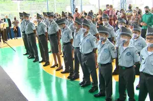 Inauguração de escola cívico-militar no ES(Reprodução)