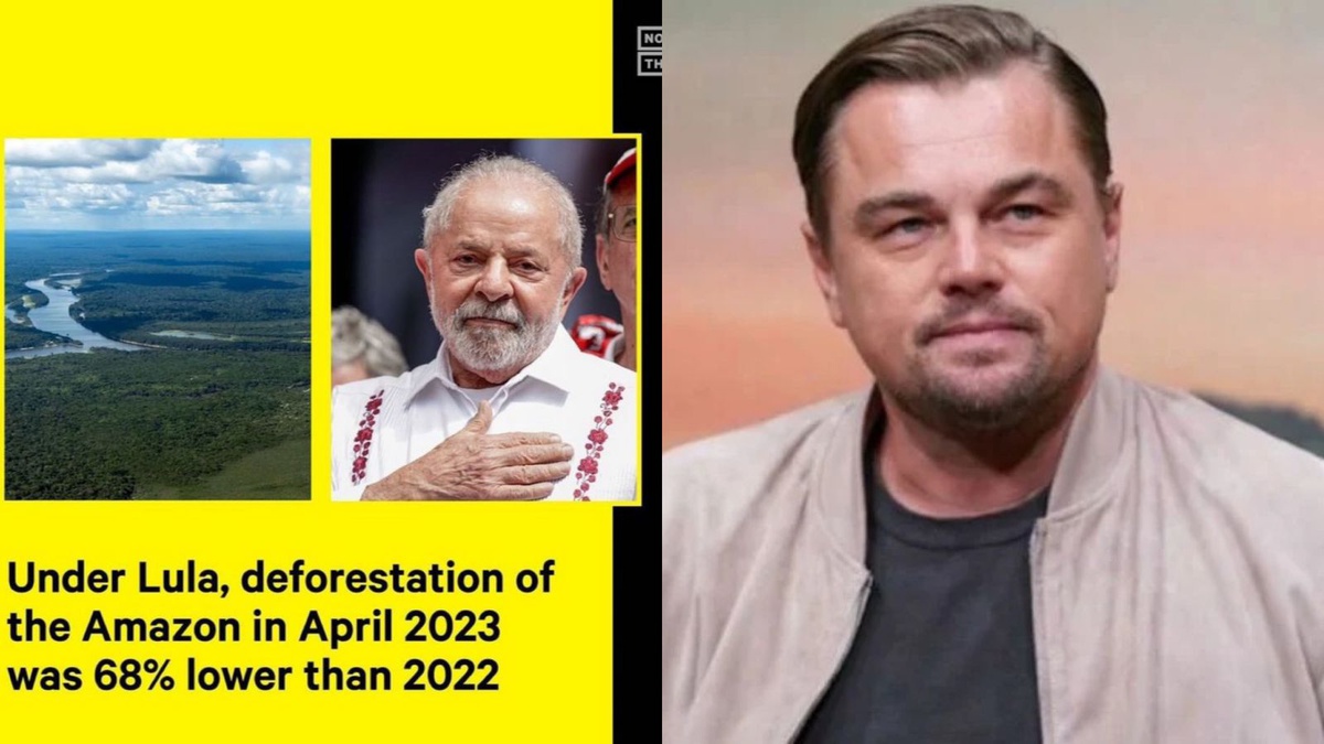 O ator norte-americano Leonardo DiCaprio e Lula