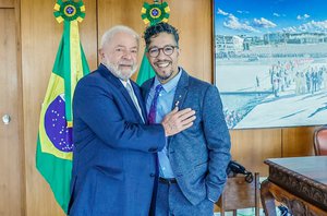 O presidente Lula e o ex-deputado Jean Wyllys, durante reunião no Palácio do Planalto(Ricardo Stuckert)