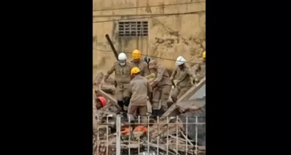 Prédio desaba no Grande Recife e pessoas são soterradas