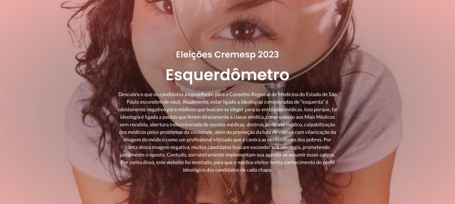 Site coloca médicos em “esquerdômetro” para influenciar votação do CRM de SP