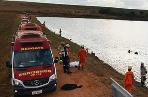 Três crianças morrem afogadas após carro cair em lago no DF(Reprodução)